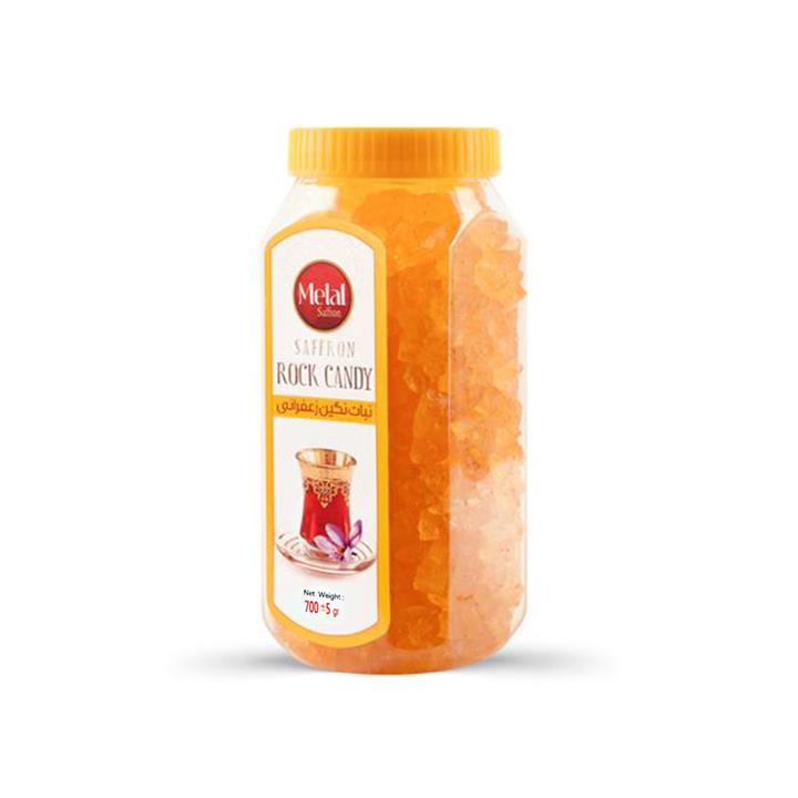 نبات نگین زعفرانی ملل - 700 گرم Melal Saffron Rock Candy - 700 gr